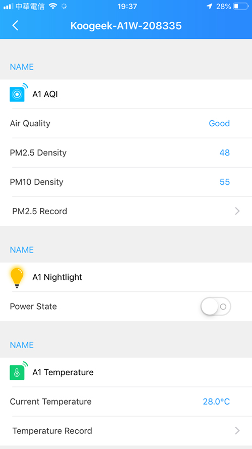 Koogeek A1W Environment Monitor (review)