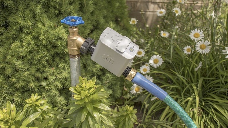 Timer for Orbit B-Hyve hose tap installed outdoors