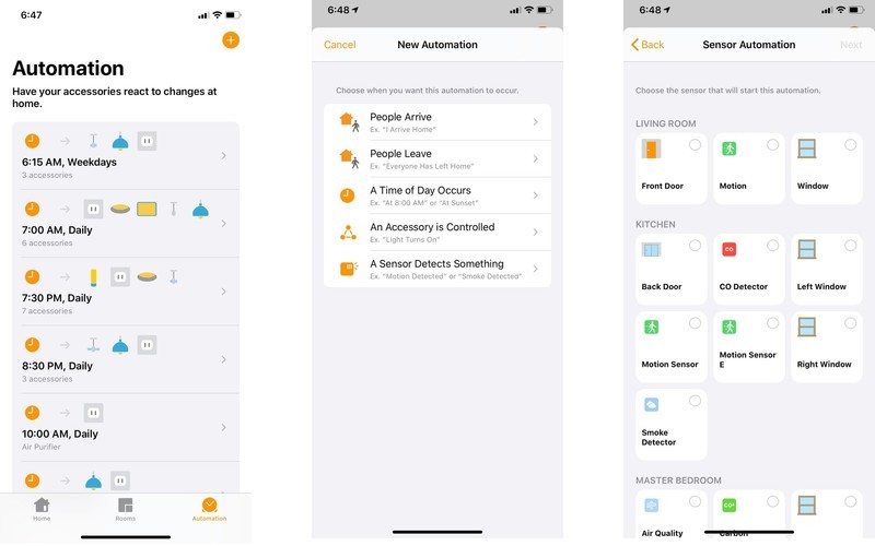 Automation screens for iOS 13 applications