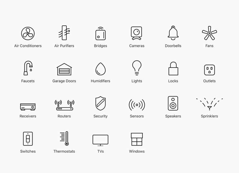 HomeKit accessory categories