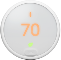 The nest thermostat is white on a white background