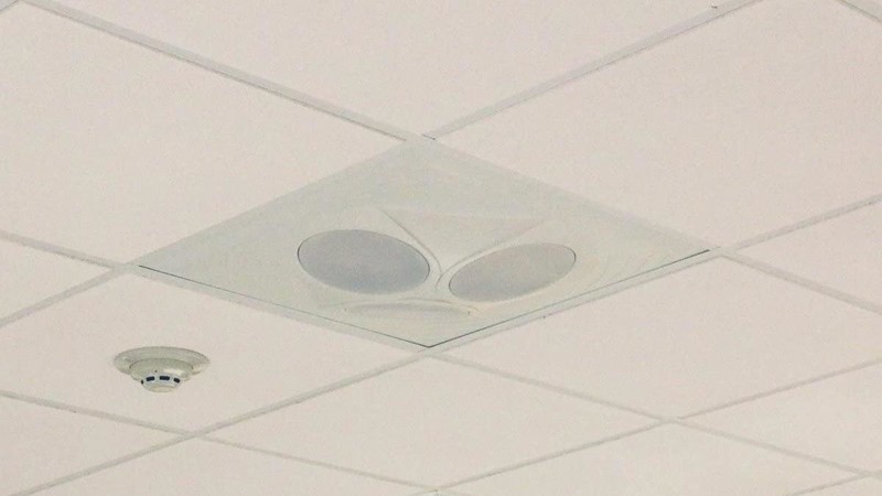 Pure Resonance Audio Vca8 installed in the ceiling