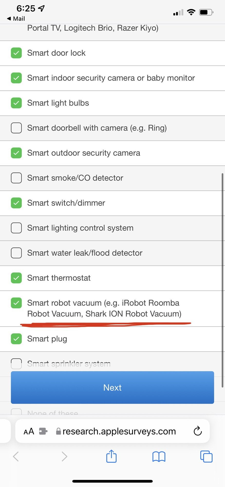 Apple Research asks about robot vacuum cleaners in the Smart
