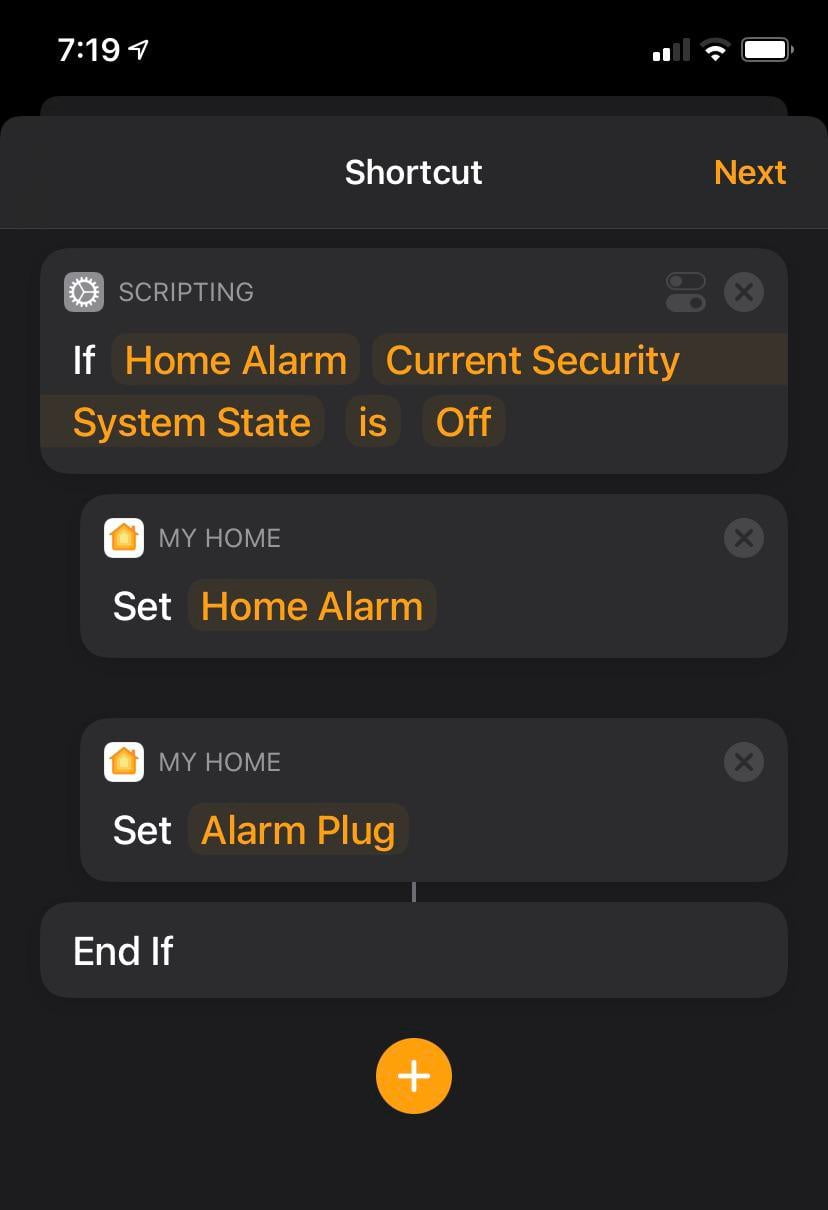 Attempt to create automation to set the alarm at home