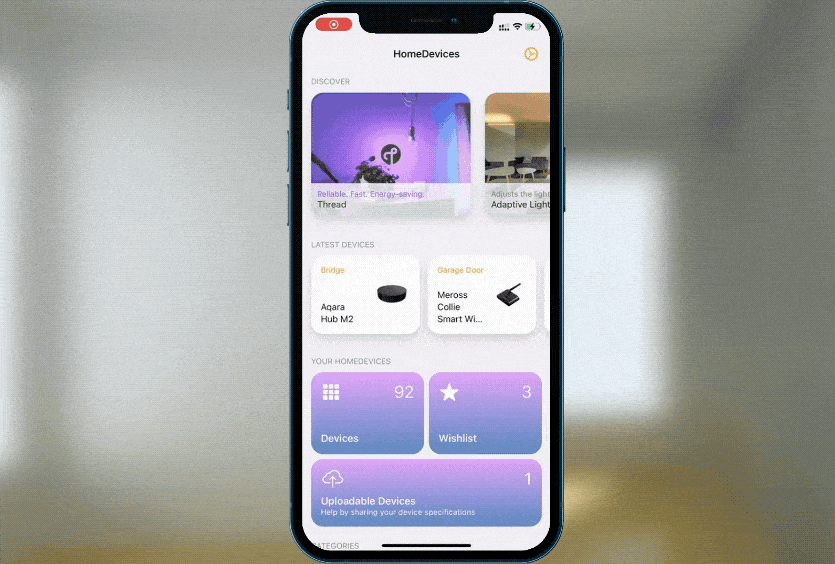 HomeDevices Clever HomeKit app shows device functions even before purchase