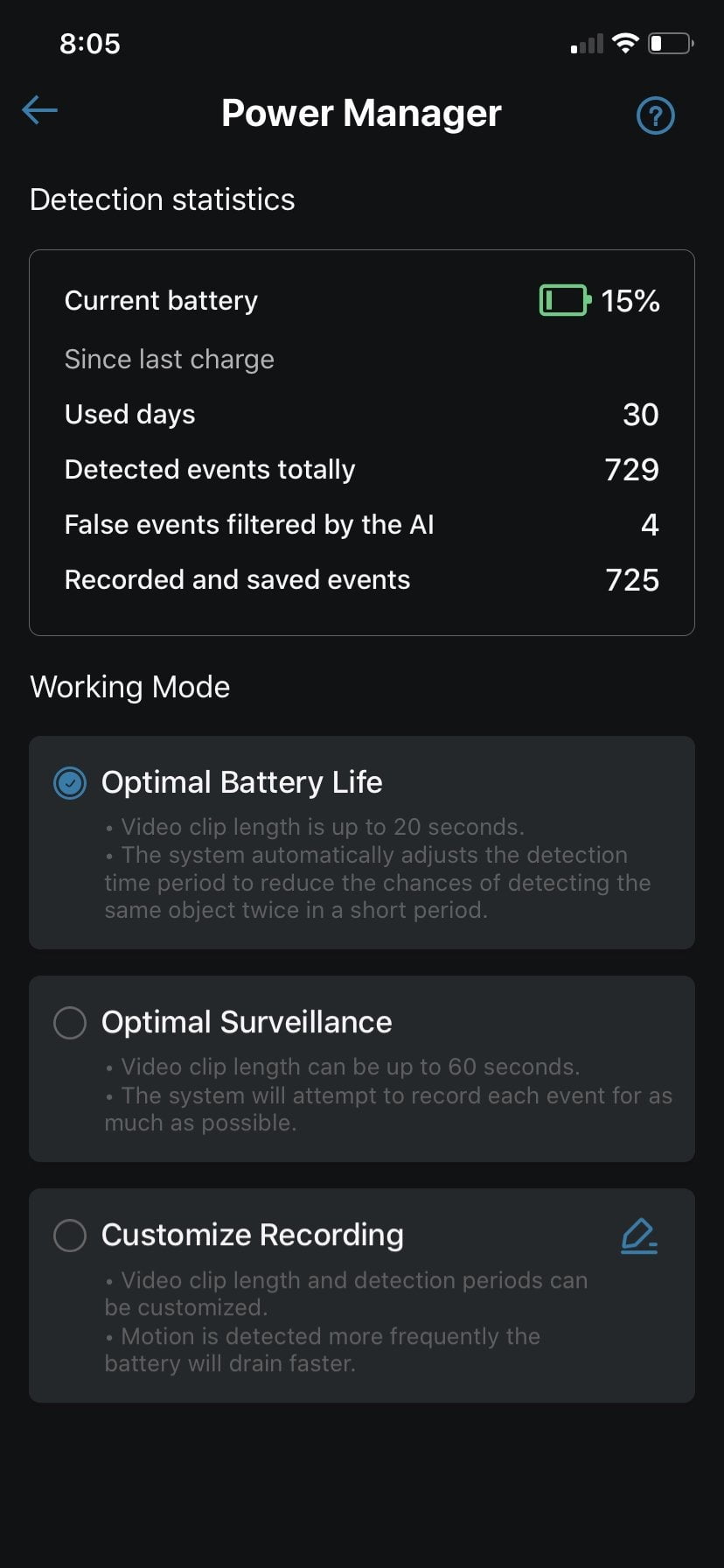 HomeKit Secure Video kills my battery. They had to charge