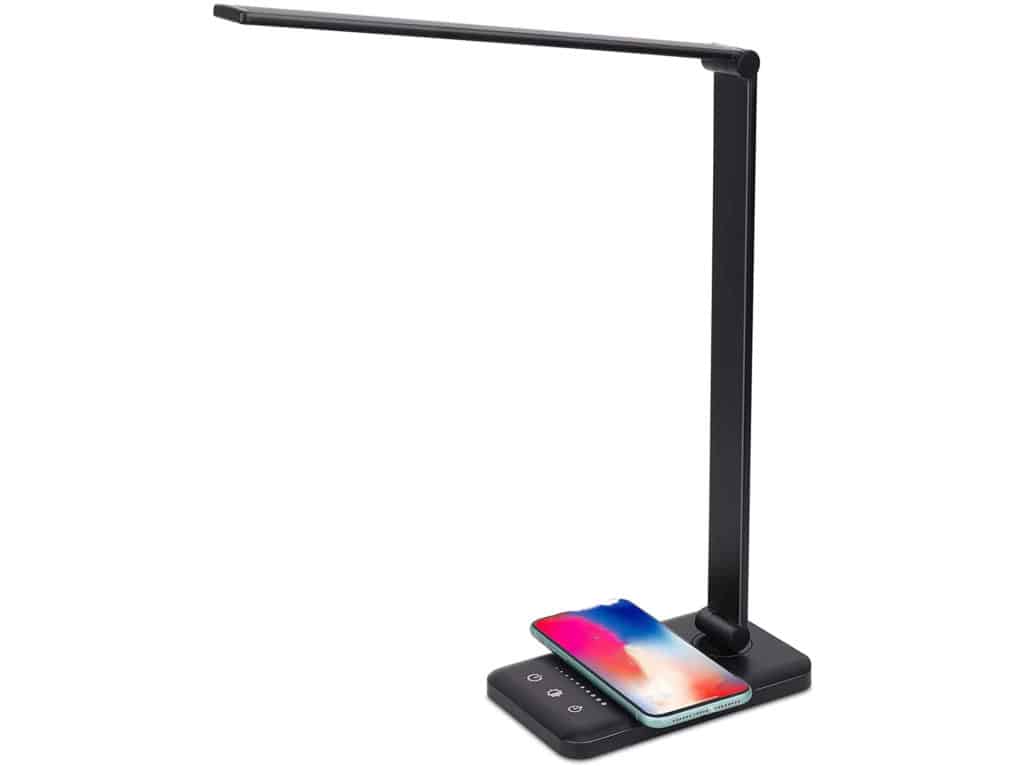 HomeKit desk lamp with QI charging pad available