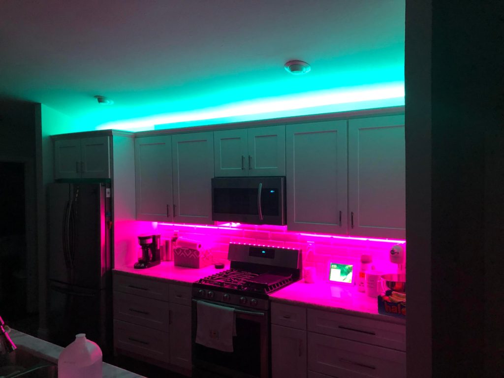 hue light strips kitchen