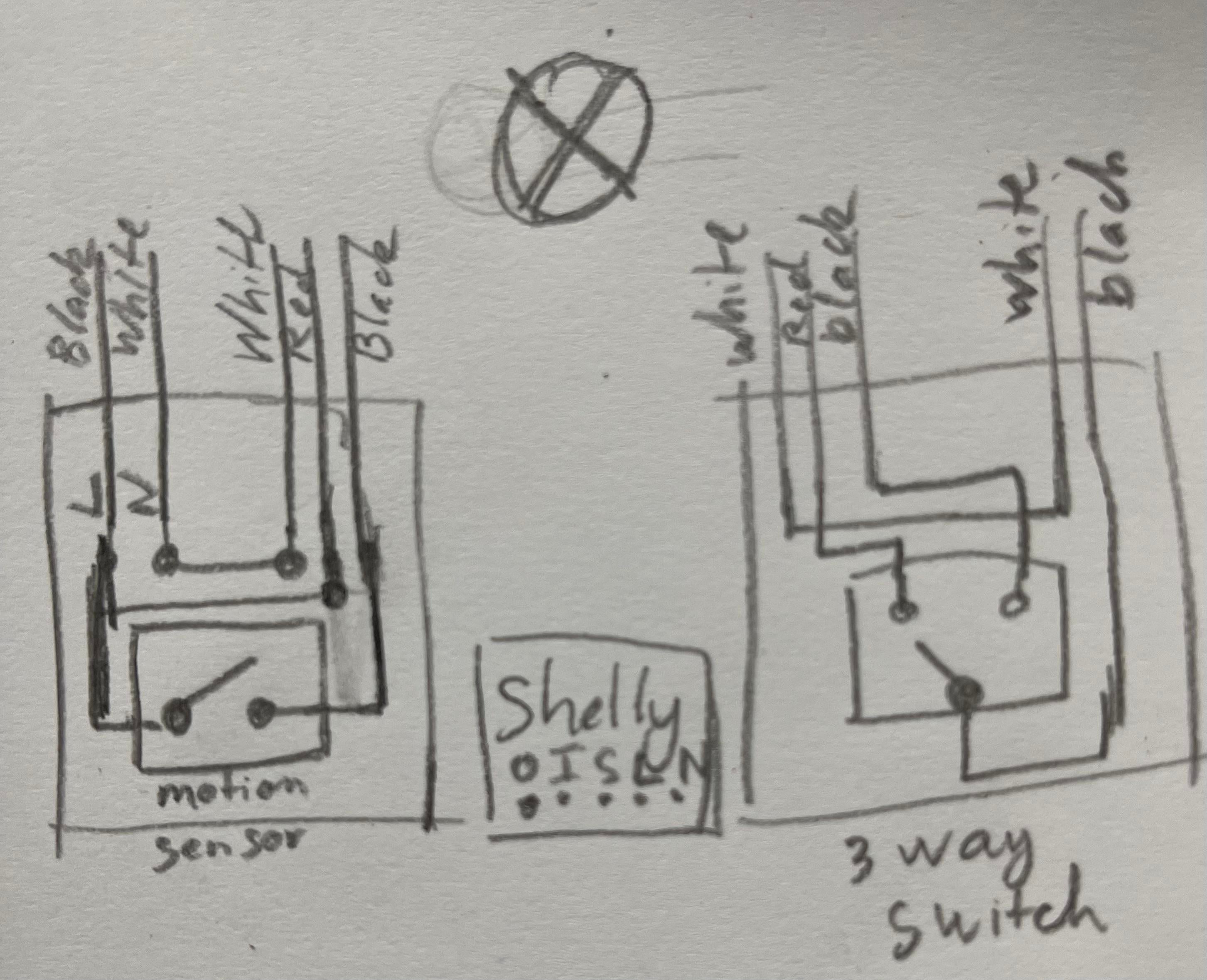 I need help wiring Shelly to the 3 way switch