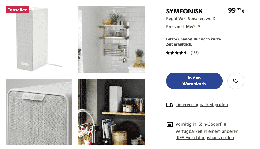IKEA SYMFONISK bookshelf speaker on sale Is a new model