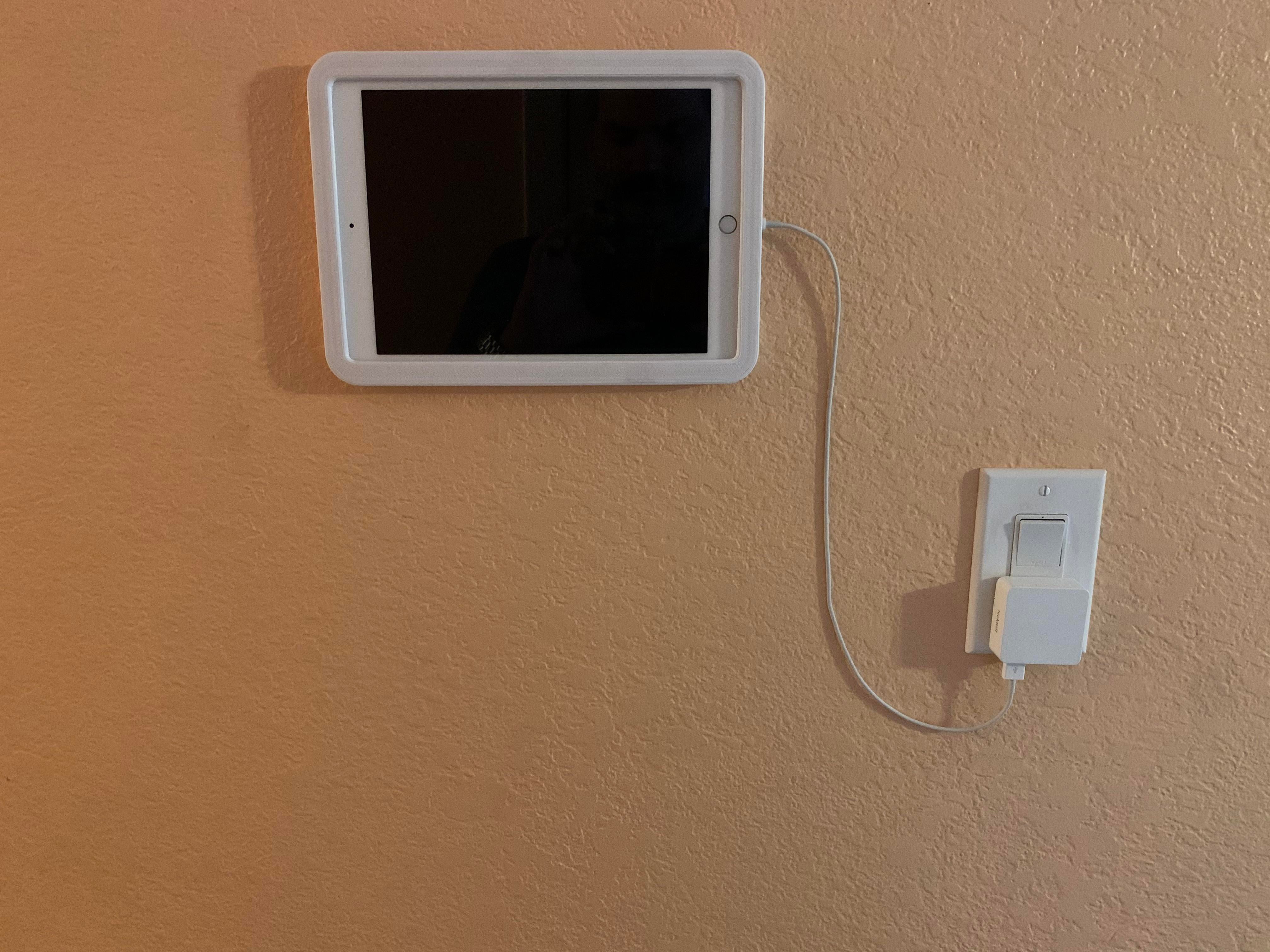 IPad mounted on the wall