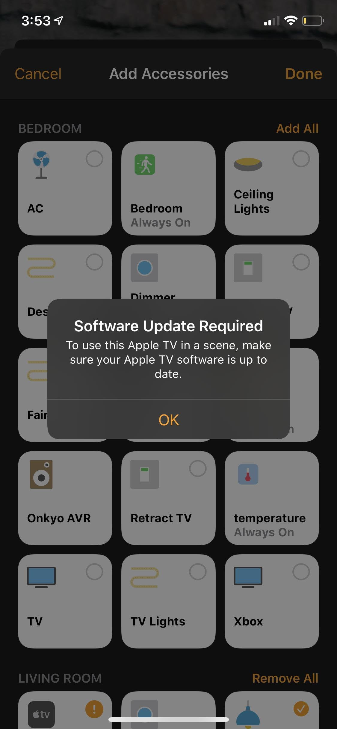 Im trying to add my Apple TV to a HomeKit