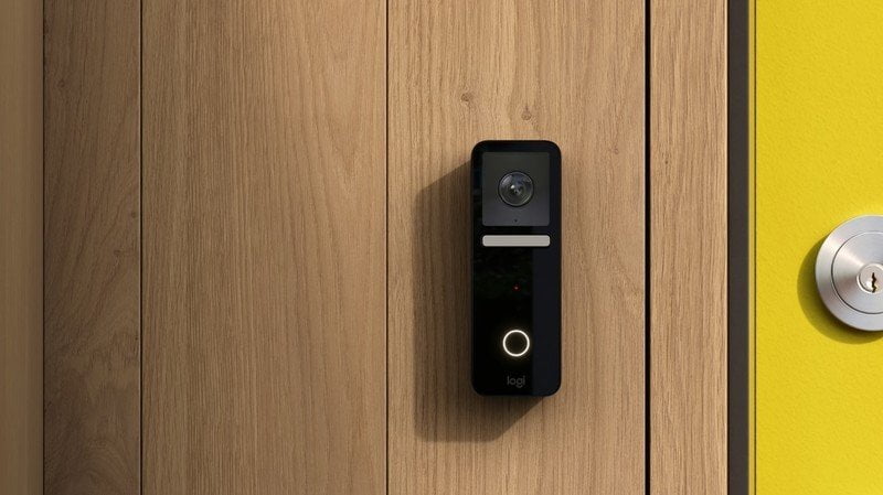 Logitech Circle View doorbell installed outside