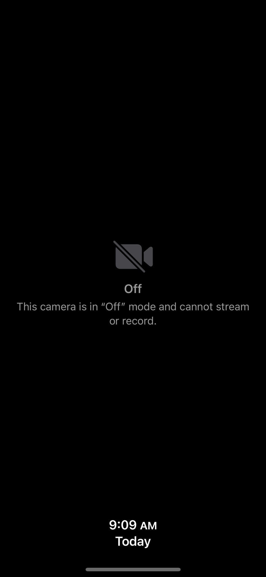 The Eufy camera is displayed in Off mode in the