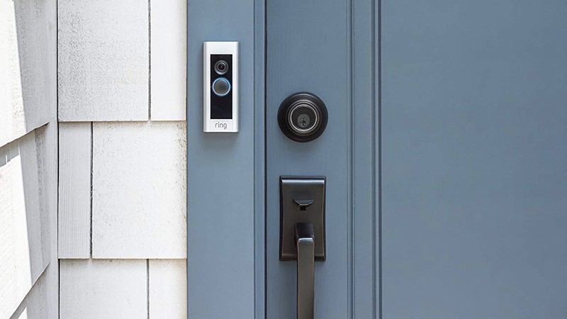 Doorbell Pro Video Ring installed outdoors