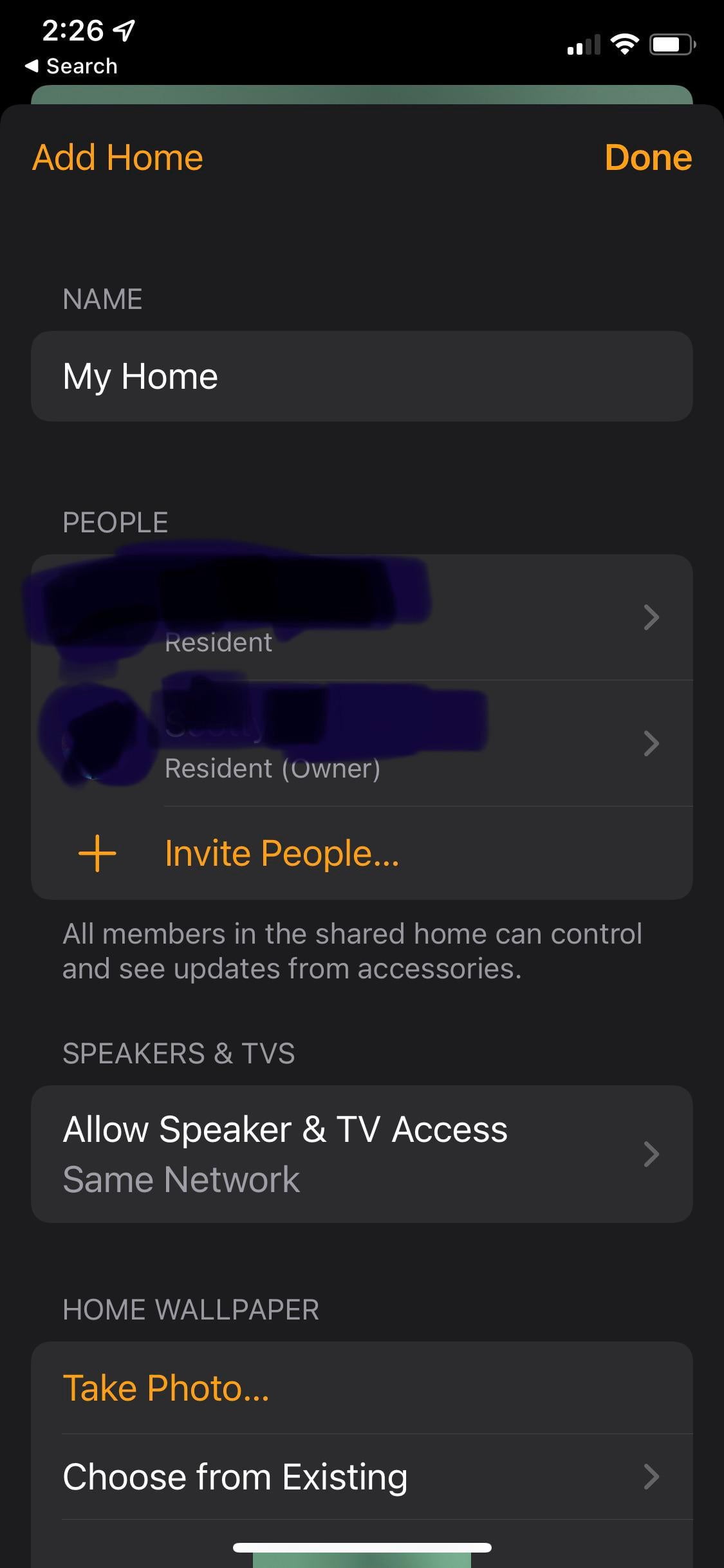 The wife cannot control the Wemo HomeKit connector