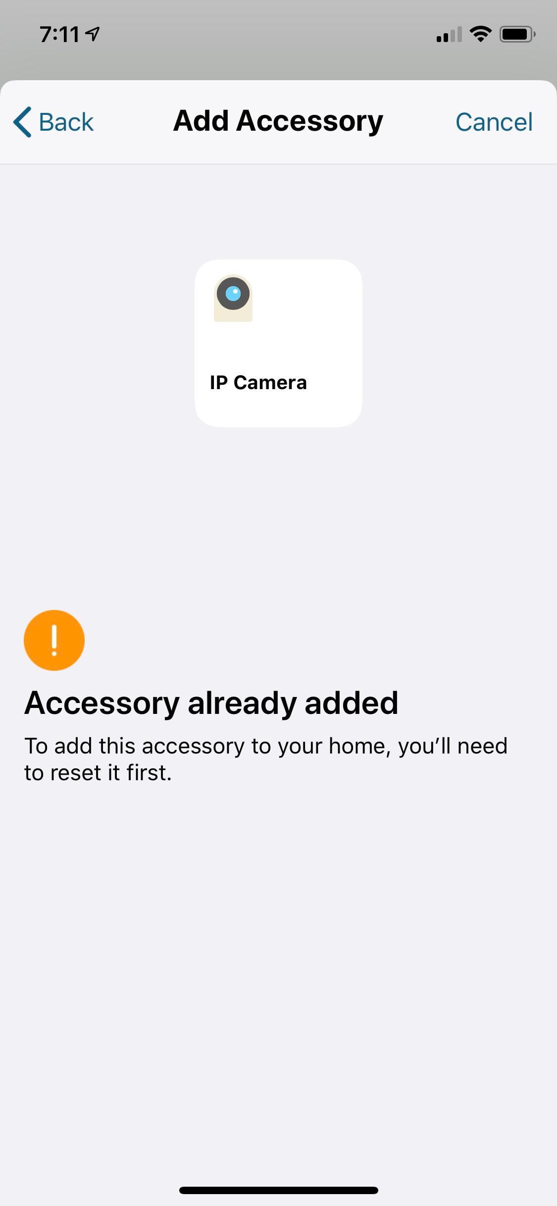 Unable to add Euphy Indoor Cam 2k to your home