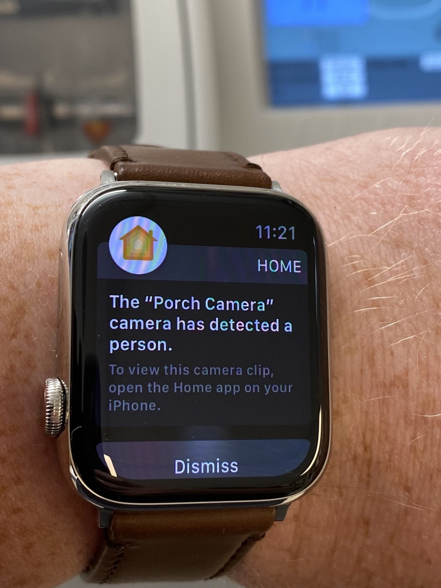 Where did the little camera snapshot preview go AppleWatch and