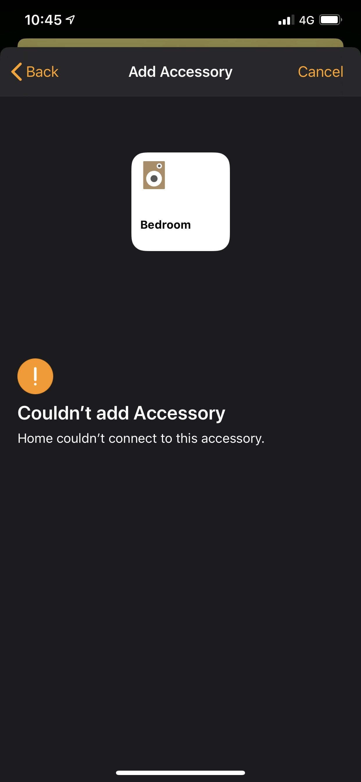 You have this problem constantly when trying to connect Sonos