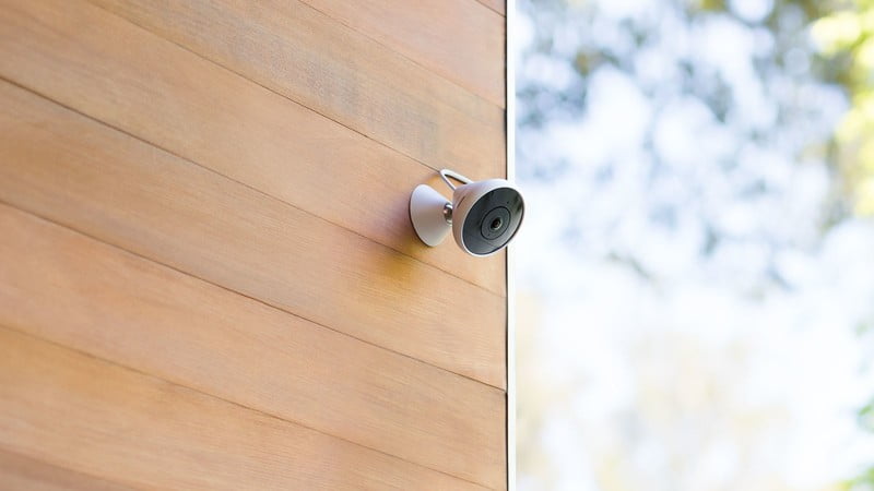 Logitech Circle 2 Outdoor mounted camera on a house.